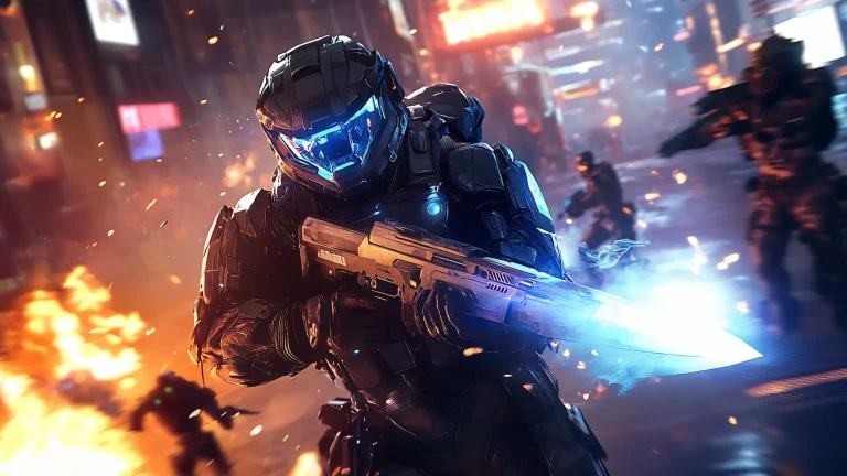 futuristic-soldier-combat-wielding-weapon-amidst-chaos