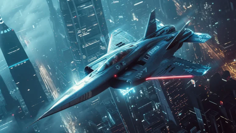 neon-skies-defender-cuttingedge-aircraft-patrolling-cyber-metropolis